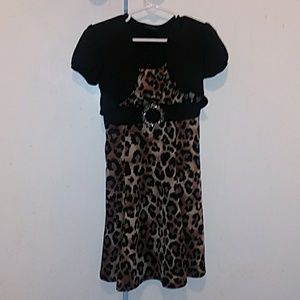 Cheeta print faded glory formal dress.